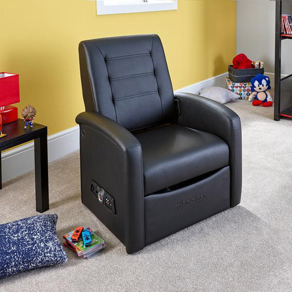 X Rocker Shift Storage Ottoman Black 220.98cm H X 162.56cm W X 177.8cm D