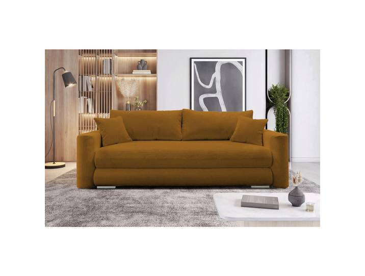 Mid.you Schlafsofa, Rost, Kunststoff, 232x88x105 cm, Liegefunktion, Wohnzimmer, Sofas & Couches, Schlafsofas, Schlafsofas mit Bettkasten