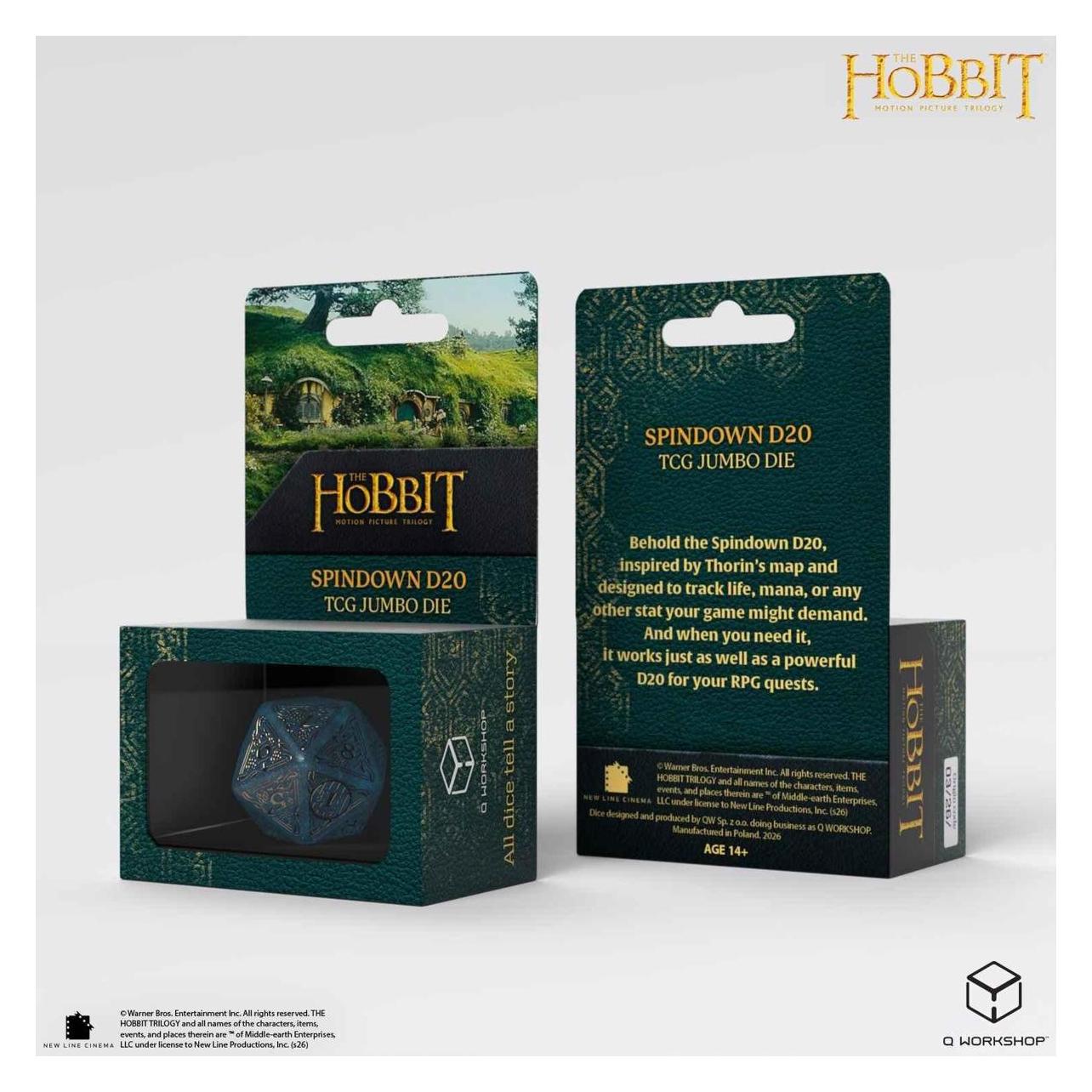 Q Workshop The Hobbit Spindown D20 - Aether TCG Jumbo Die (437516)
