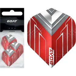3er Pack GOAT Darts Podium Flights red/silver