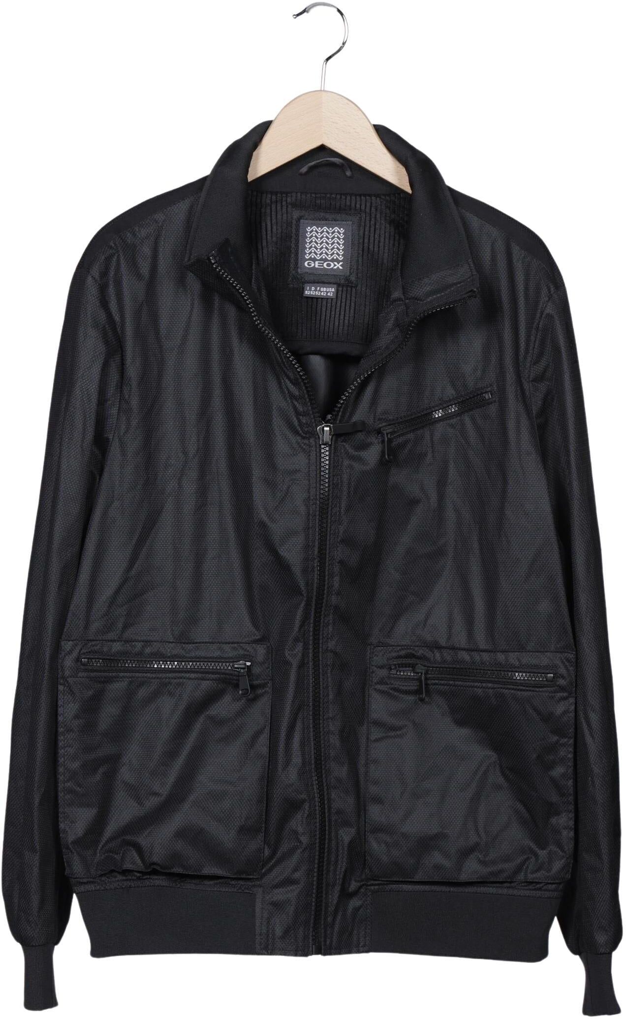 Geox Herren Jacke, Schwarz, Gr. EU 52, Tex / Membran / kein / Etikett - Second Hand