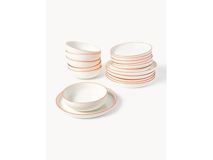 Porzellan-Geschirr-Set Facile, 6 Personen, 18er-Set