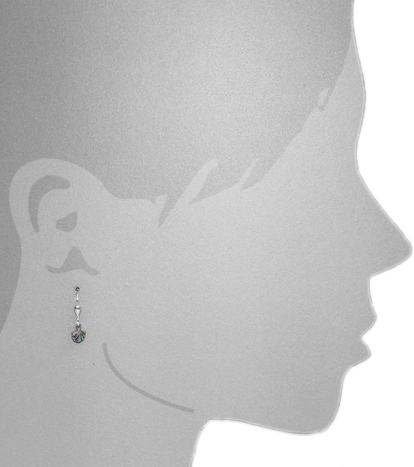 Paar Ohrhänger OSTSEE-SCHMUCK "Ostsee-Schmuck Ohrhänger Blüte Ohrhänger Blüte", blau (weiß, neutral), Ohrringe, Damen, 23 x 8mm, Silber 925 (Sterlingsilber), Paar Ohrhänger