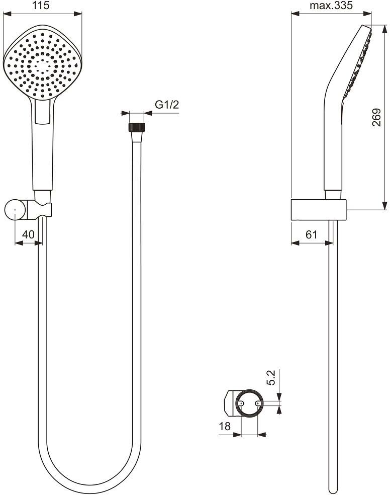 Ideal Standard Evo Handbrause-Set Rund