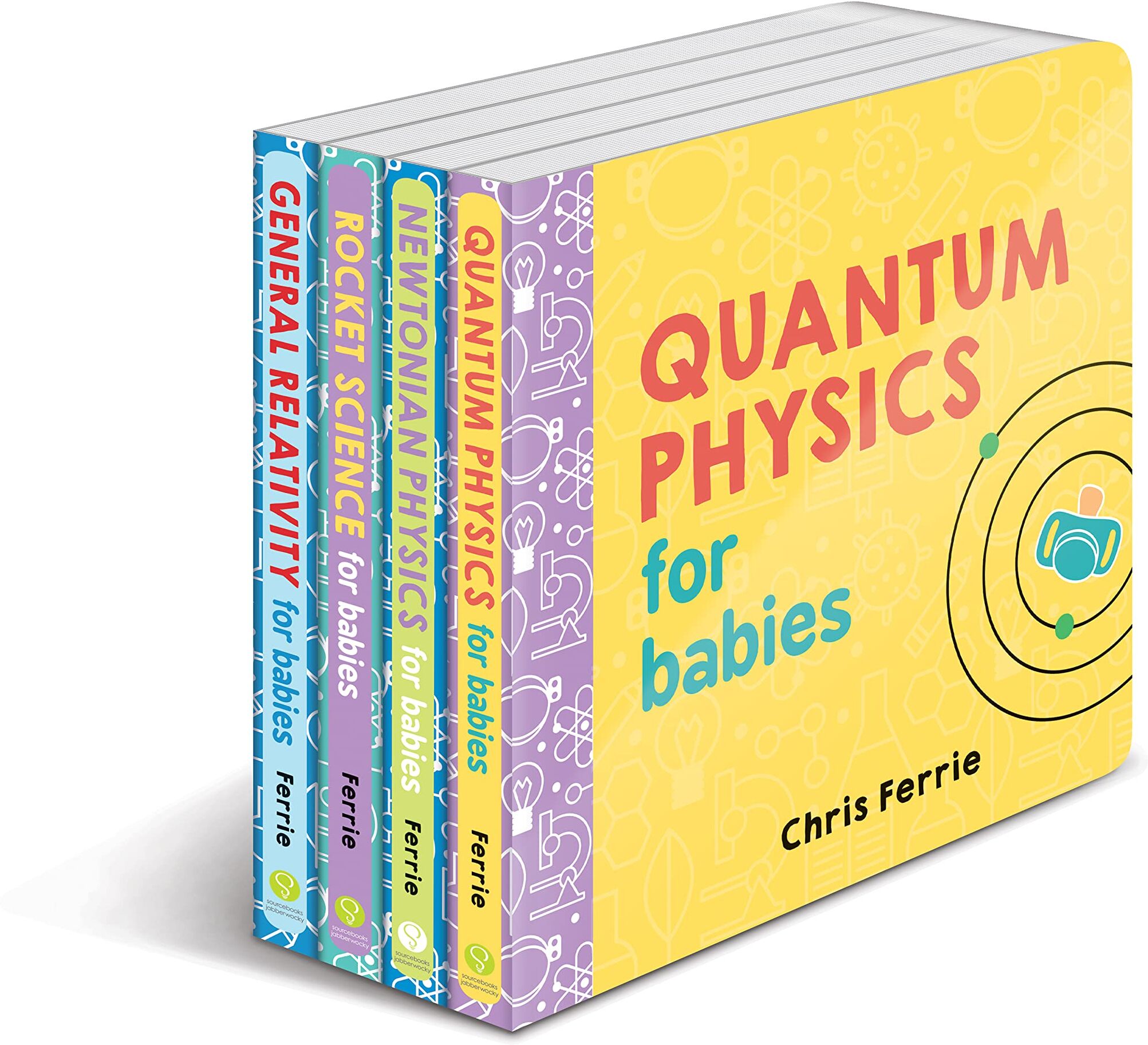 Sourcebooks ltd Baby University Four-Book Set (Quantum Physics, Rocket Science, General Relativity, Newtonian Physics)