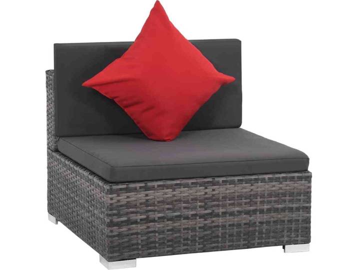 vidaXL Ensemble de canapés de jardin 27 pièces Poly rotin gris