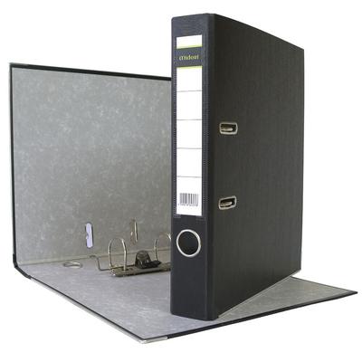 Midori 400 x Akten-Ordner PP A4 50 mm Schwarz Kunststoff Archiv Büroordner Ringordner