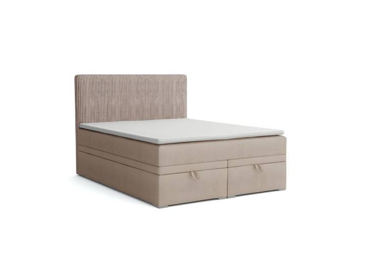 Deine Möbel 24 Boxbett Daga 120/200 in Beige, Holz, H4, 120x200 cm, Schlafzimmer, Betten, Boxspringbetten