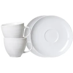 Ritzenhoff & Breker Suomi Kaffeetasse mit Untertasse 260 ml 2er Set - Beige