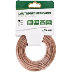 InLine Lautsprecherkabel (10 m, 2.50 mm2), Lautsprecherkabel, Transparent