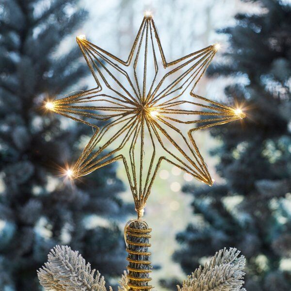 Sirius Chloe Juletræsstjerne, 32x23 Cm, Guld