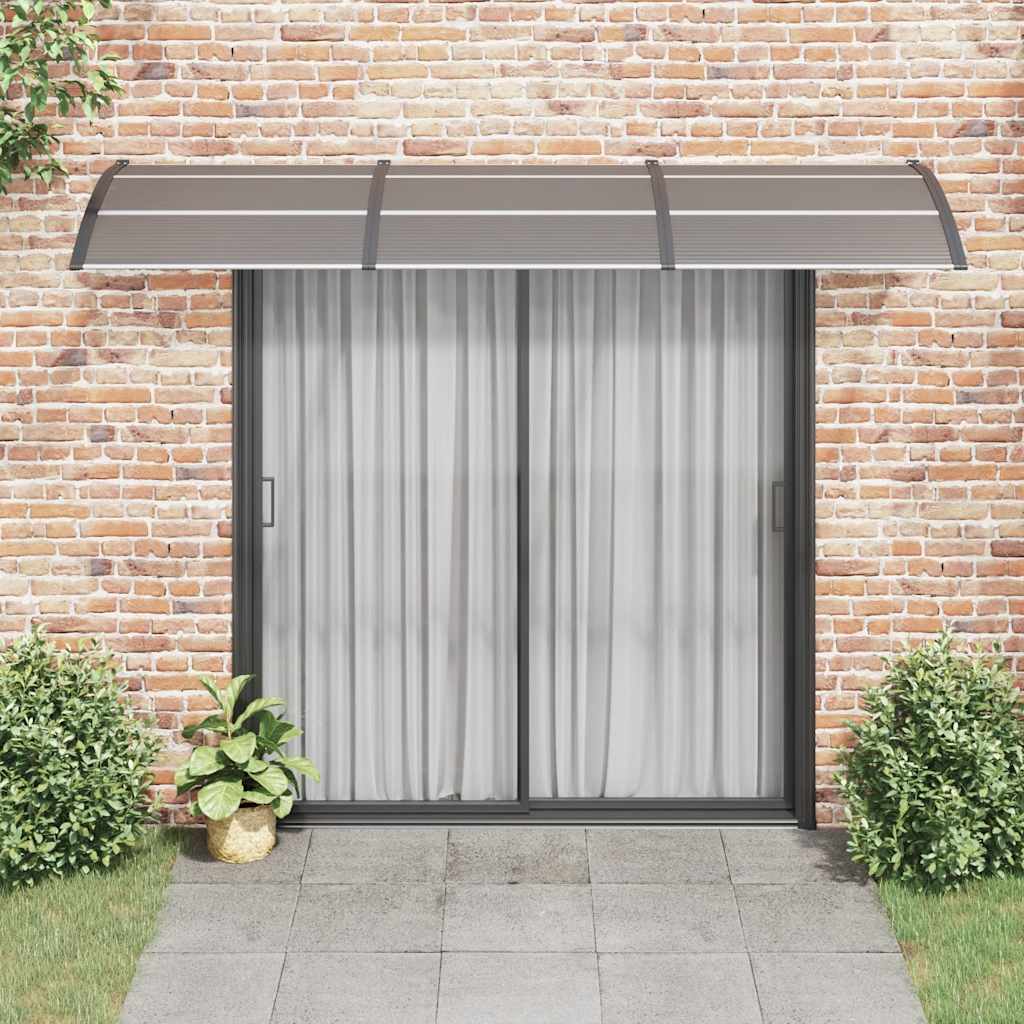 vidaXL Auvent de porte Noir 300x75 cm Polycarbonate