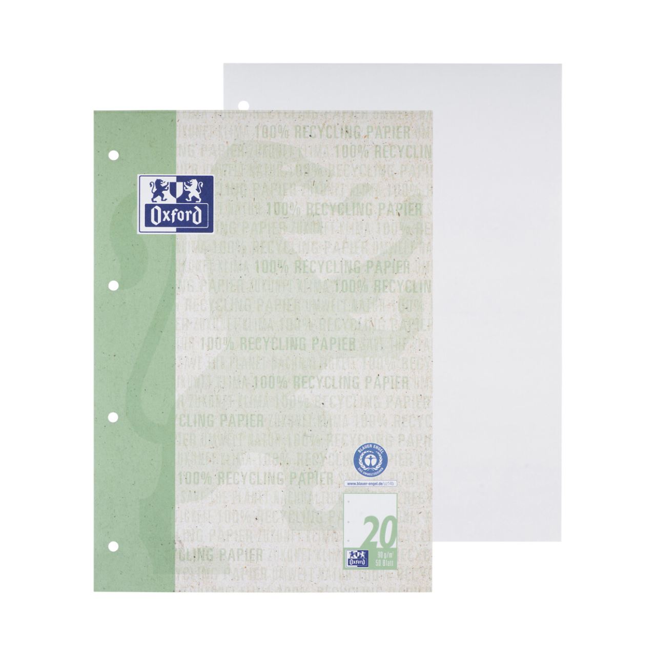 OXFORD Briefblock Recycling DIN A4 blanko