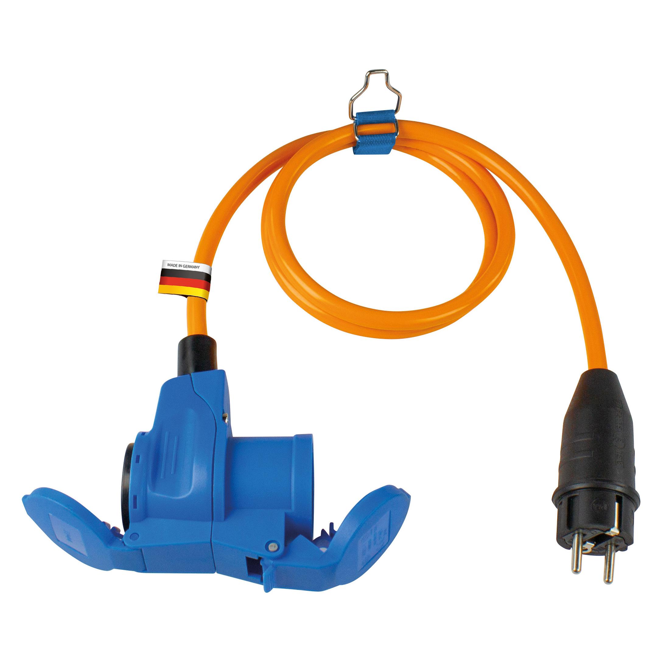 As - Schwabe Camping Schutzkontaktsteckerstecker Adapterleitung (1.50 m, CEE 7/3) (62436)
