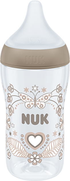 Nuk Perfect Match Biberão Silicone Corações 3m+ 260ml