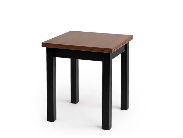 Minimalistischer Esstisch 80x80cm braun-schwarz