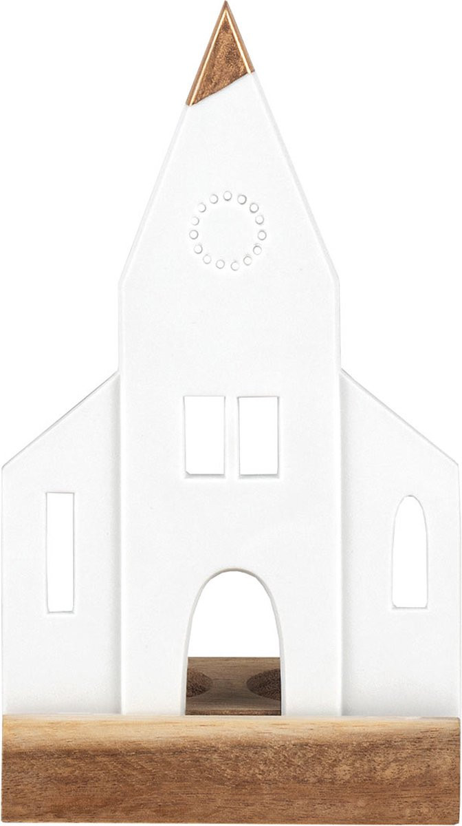 Räder Decoratief Kerk Lichtobject van Porselein voor Tealights