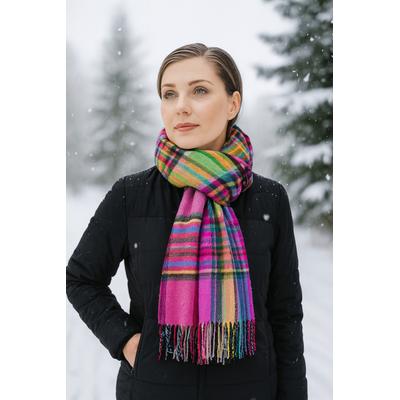 Wollschal "Multi", Damen, bunt (rosa), Polyacryl, COLLEZIONE ALESSANDRO, unifarben, Basic, Modetücher, Made in Italy, in modischen Farben