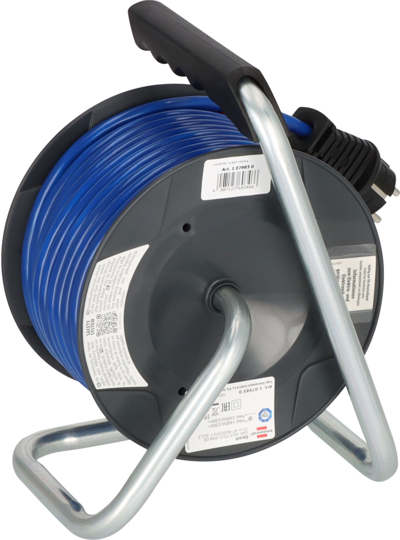 Garant Kompakt IP44 Kabeltrommel 15m AT-N05V3V3-F 3G1,5 blau ; Brennenstuhl (1079850)
