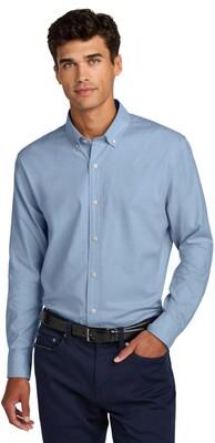 Mercer+Mettle MM2002 Long Sleeve Modern Oxford Shirt in Cobalt size XS   Triblend