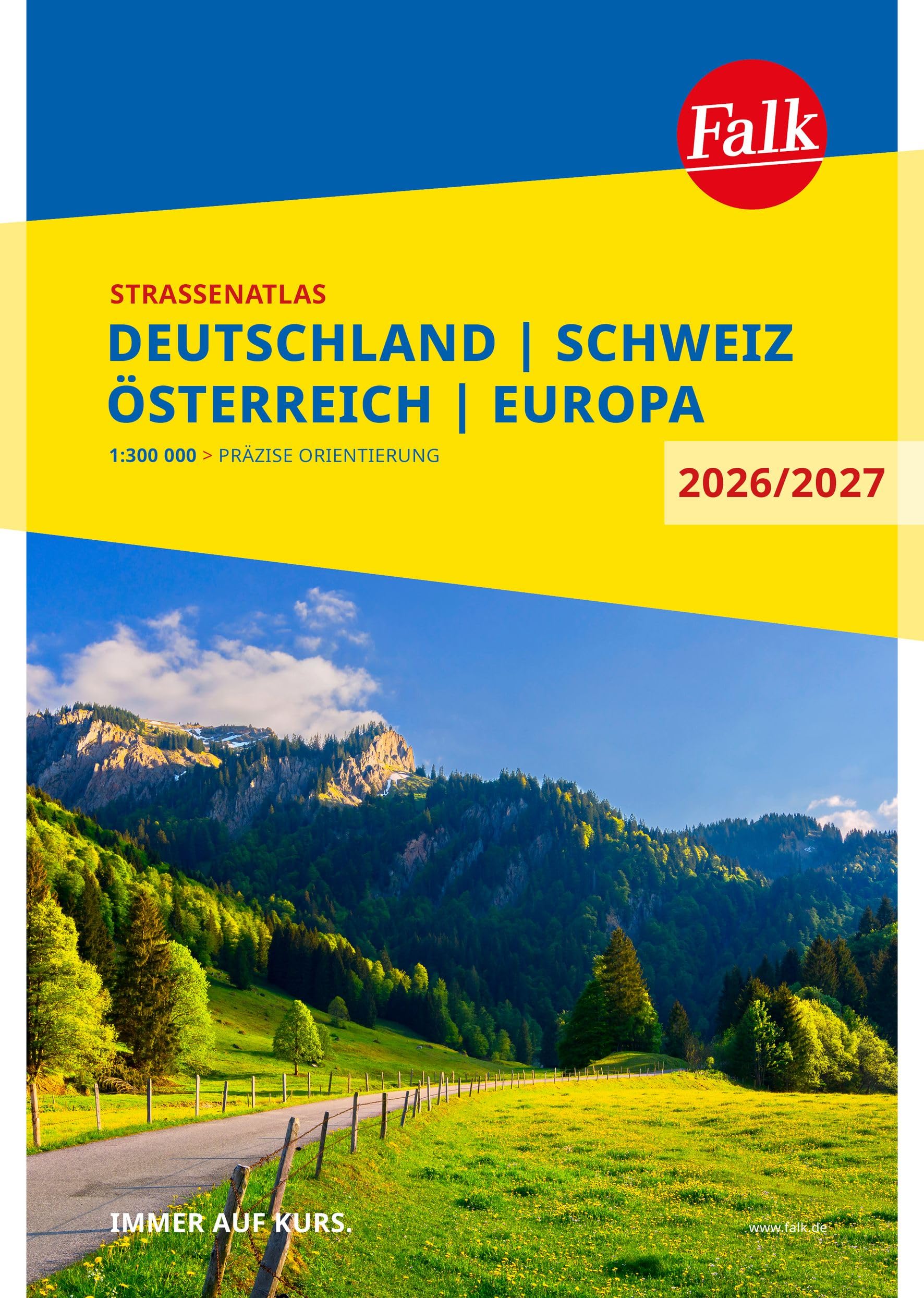 Falk Straßenatlas 2026/2027 Deutschland, Schweiz, Österreich 1:300.000: Autoatlas mit Europa 1:4,5 Mio. (Falk Atlas) - Preis vom 18.10.2026 19:22:15 h