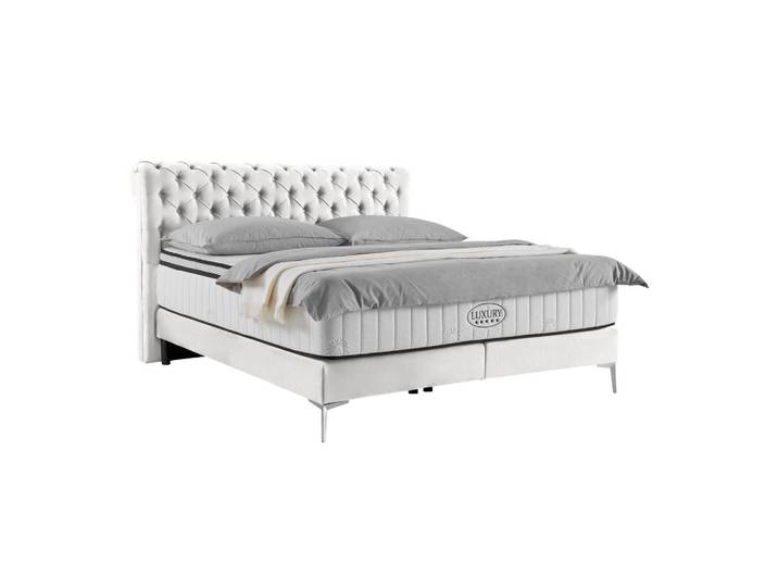 Boxspringbett 160/200 cm Ecru