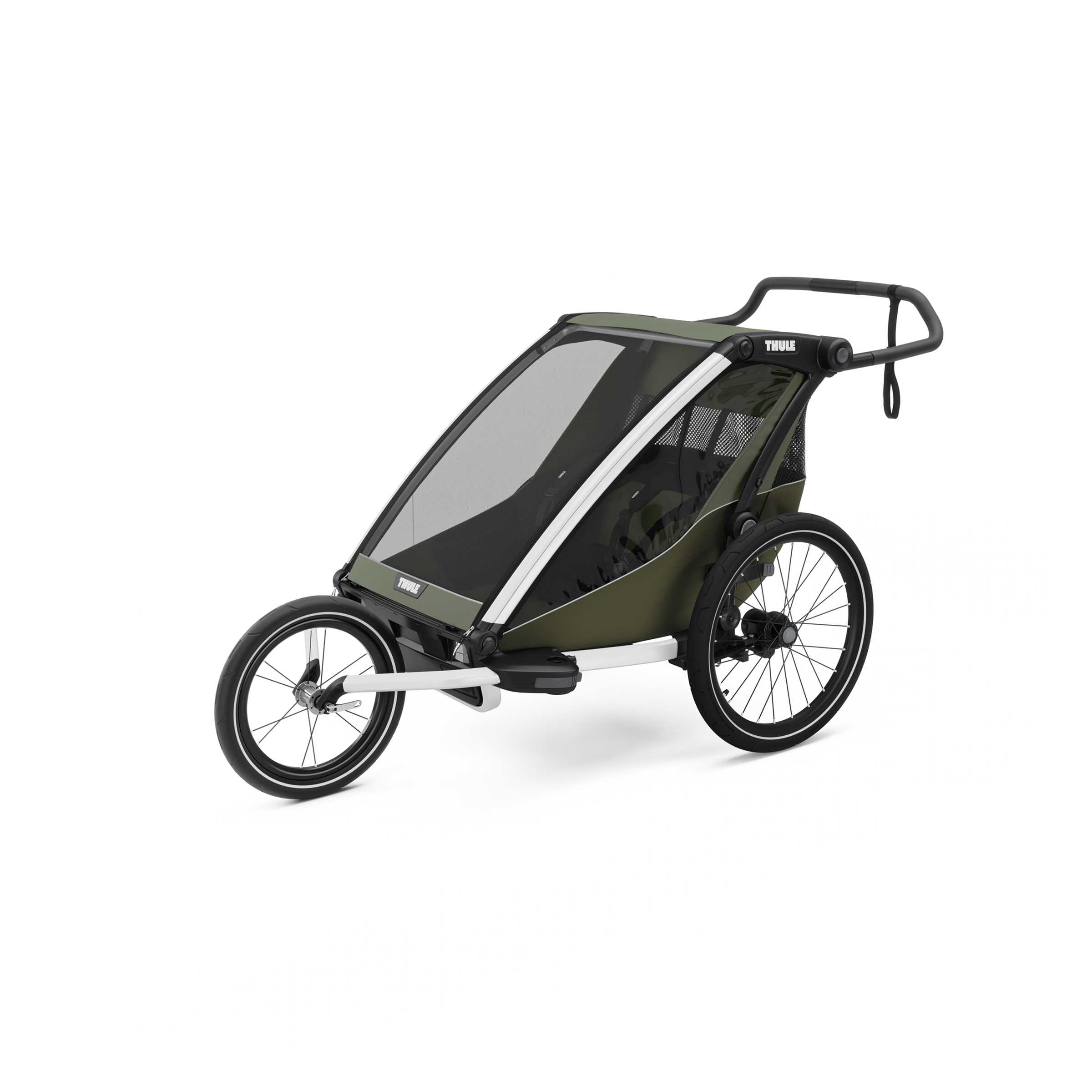 Thule Chariot Lite 2 Kinderanhänger Fahrradanhänger vintage green Mountainbike