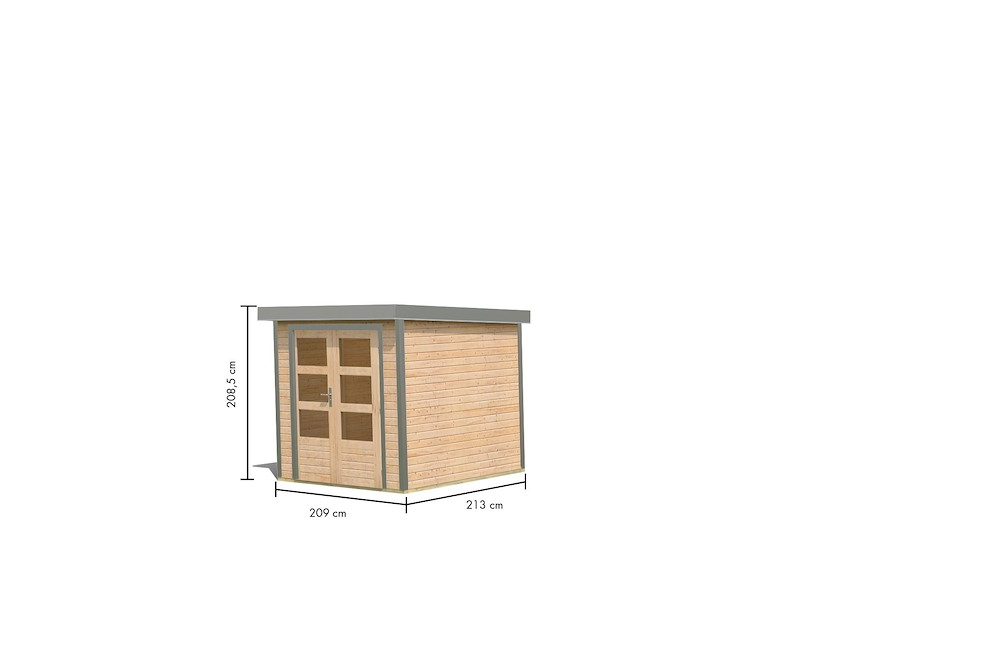 KARIBUHOLZT GH Jupiter A natur 213x217x211 Metal staubgrau 16954034