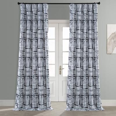 Exclusive Fabrics Modern Geometric Hashtag Blackout Room Darkening Curtain Panel Pair (2 Panels)