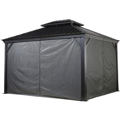 Pavillonseitenteil SOJAG, grau (dunkelgrau), Polyester, Pavillonseitenteile, passend für Pavillon Messina/Mykonos 10x12
