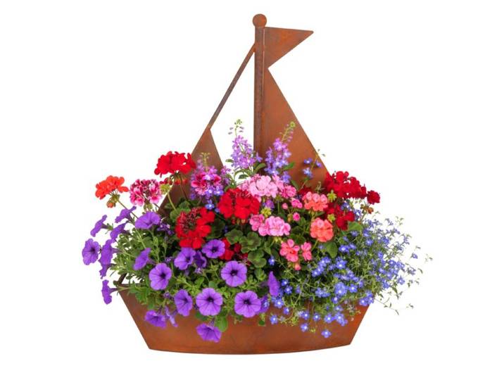 Relaxdays Gartendeko Rost Schiff