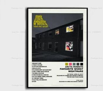 Inspire Essentials Arctic Monkeys Album Cover Poster Canvas Music Wall Art Decor 2 15.75 X 23.62 In