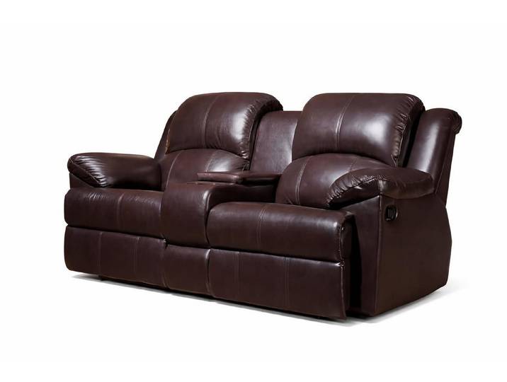 JVmoebel Sofa 2-Sitzer Sessel Lederbezug Moderner Sessel mit Stauraum Farbe Braun, 1 Teile