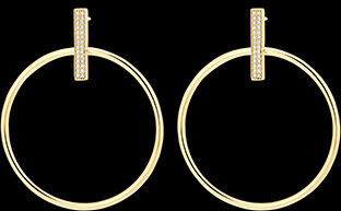 Edenly Ohrringe Frische - Lux - 9 Karat Gelbgold und Diamanten