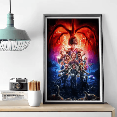 Inspire Curations Stranger Things Canvas Poster Retro TV Show Wall Art For Bedroom & Cafe Decor z7 30x40cm