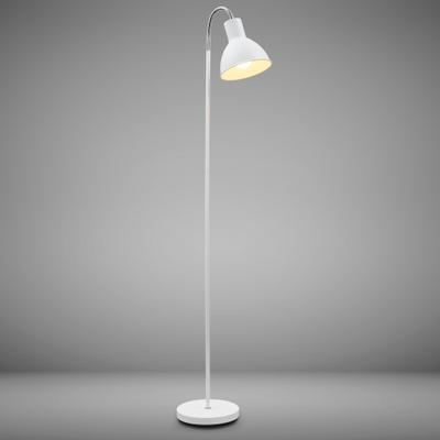 B.K.LICHT LED Stehlampe, weiß (weiß, chromfarben), 1, Ø 22cm H: 145cm, Leuchten, Stehleuchte Industrial Design Stand-Leuchte schwenkbar Metall E27 weiß, LED Stehlampe