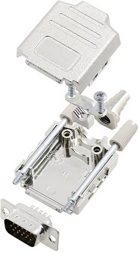 TRU COMPONENTS TCDPPK09MHDP15K 7709668 D-SUB Stiftleisten-Set 180° Polzahl: 15 Lötkelch