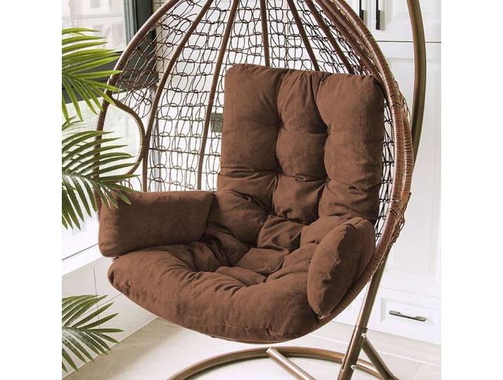 Coussin pour fauteuil œuf / fauteuil suspendu — 50 x 125 cm (Couleur : Bleu)