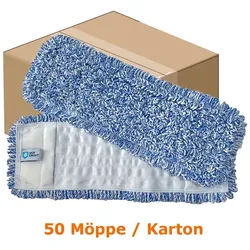 Wischmop MopKnight Tritex Mop blau 40 cm Karton 50 Stück, ein wahrer Allrounder, einzigartige Gewebemischung