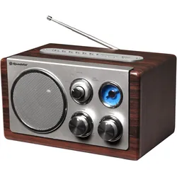Roadstar HRA-1345 NUS/WD (AM, FM), Radio, Silber, Braun
