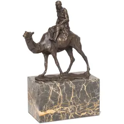 Moritz Skulptur Kamel Reiter Antik-Stil Bronzeskulptur Bronze Figur Statue 22cm