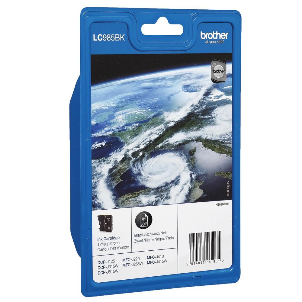 Brother Original LC-985BK Druckerpatrone schwarz 300 Seiten (LC985BK)