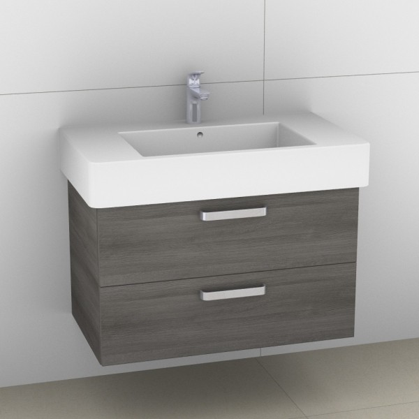 Artiqua 411 Waschtischunterschrank für Vero 032985 Graphit Struktur quer, 411-WU2L-D06-7070-401 411-WU2L-D06-7070-401