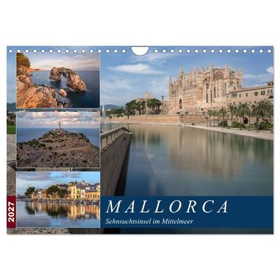 Mallorca, Sehnsuchtsinsel im Mittelmeer (Wandkalender 2027 DIN A4 quer), CALVENDO Monatskalender