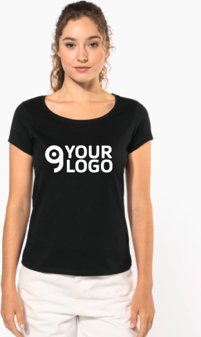 T-shirt donna manica corta collo a barca Personalizzate o neutre Kariban