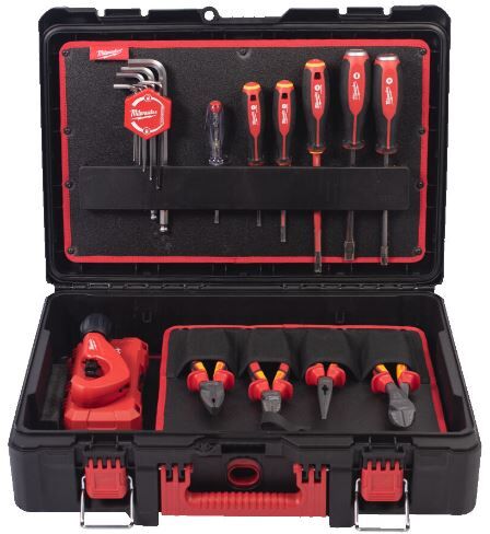 Caisse à outils PACKOUT pour plombier 74 pièces MILWAUKEE 4932499467 Noir