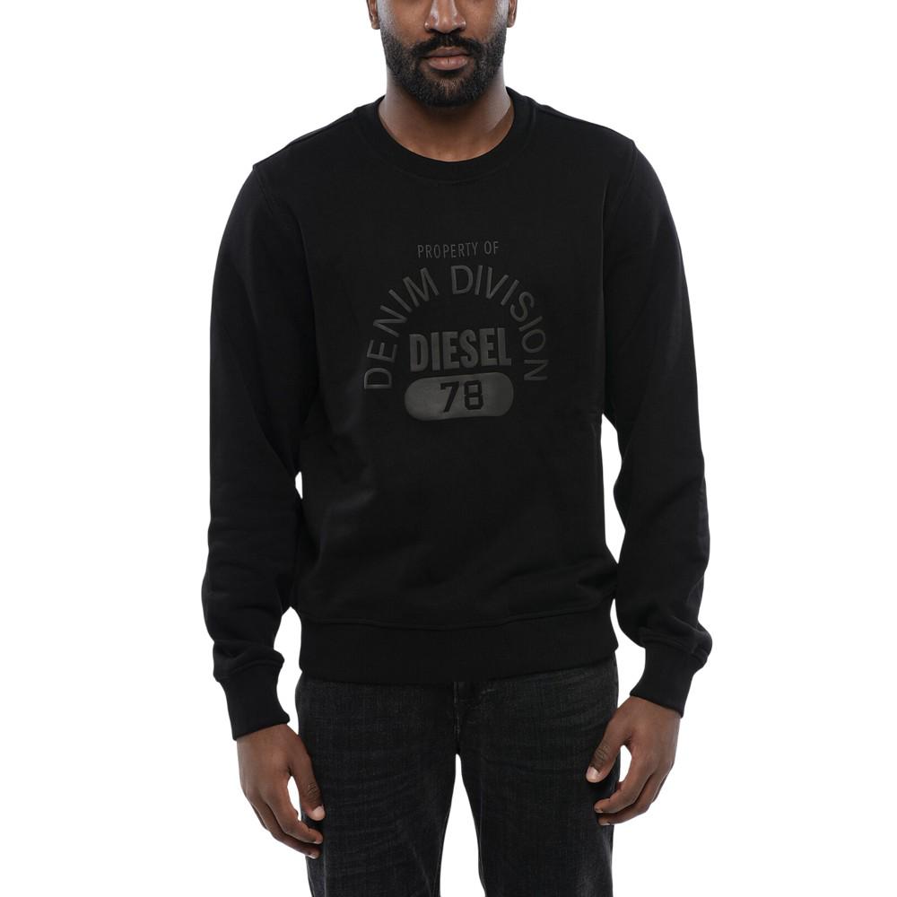 Diesel Unisex Erwachsene Division Logo Denim Sweatshirt (Schwarz)