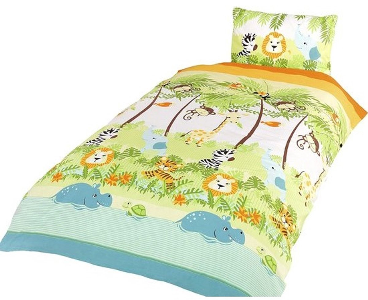 Dekbedovertrek Set met Jungle Dierenprint van Polycotton voor Volwassenen