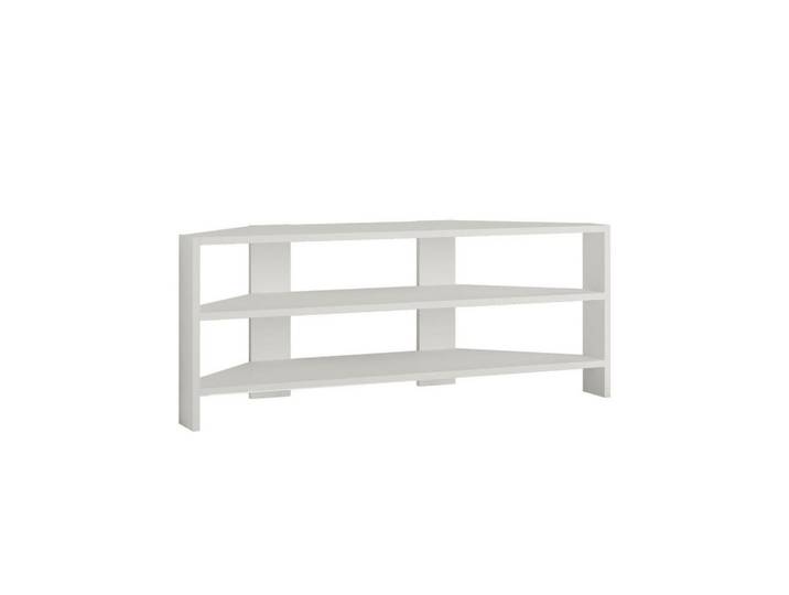 Calicosy Tv-Eckmöbel 3 Regale L114 cm - Thales, Weiß, 36x45x114 cm, Wohnzimmer, TV Möbel, Lowboards, Lowboards stehend