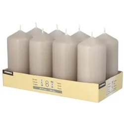 Papstar 48 Stumpenkerzen Ø 47 mm · 100 mm greige